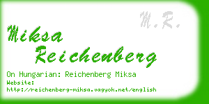 miksa reichenberg business card